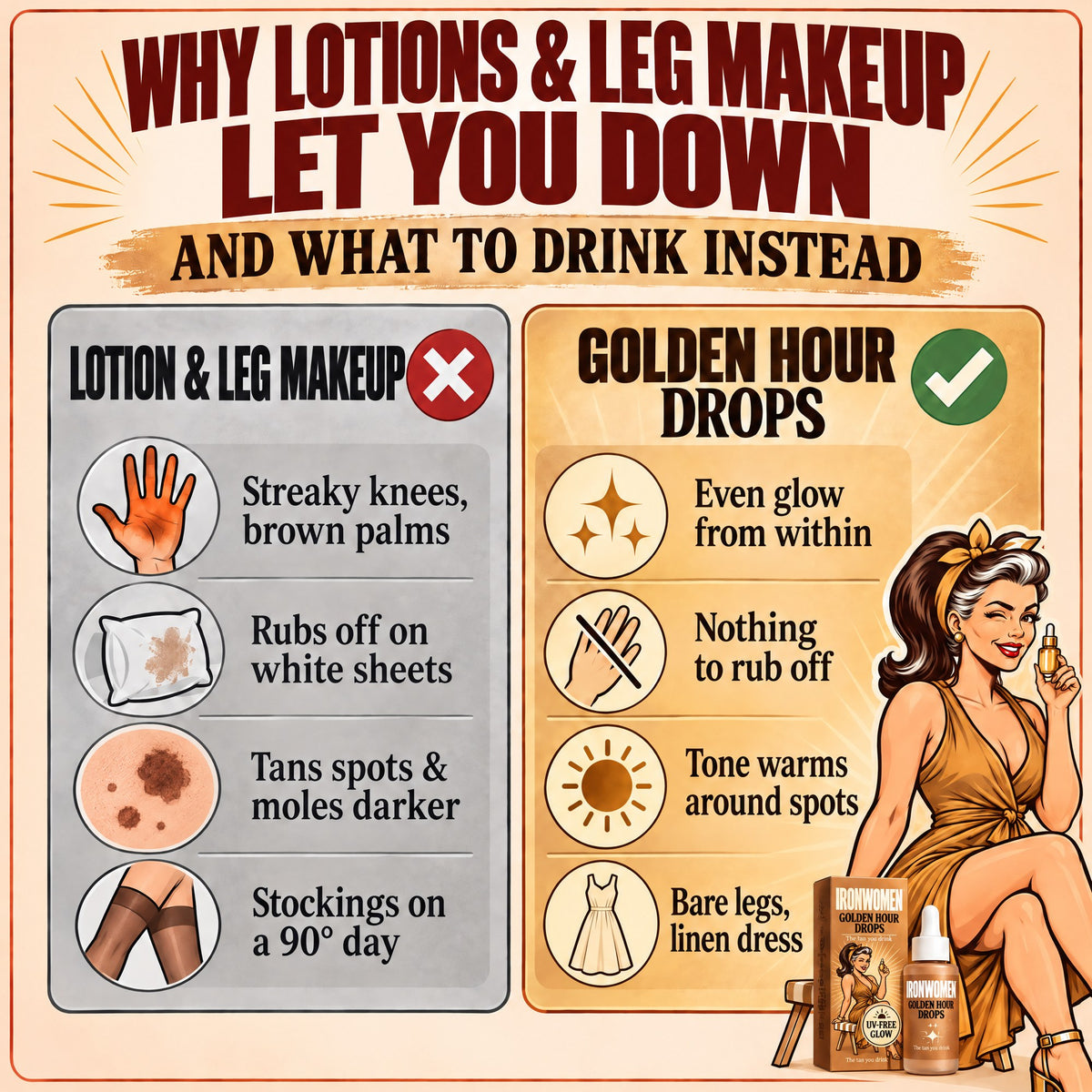 Why lotions and leg makeup let you down