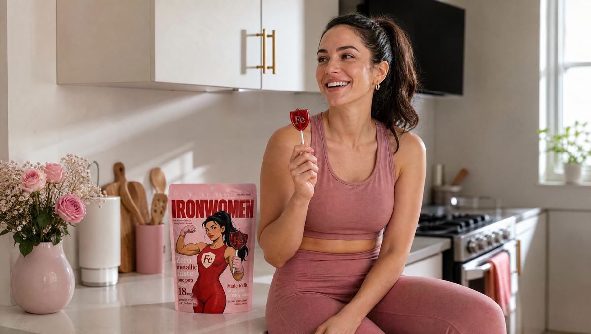 IronWomen bag and shield Fe lollipop