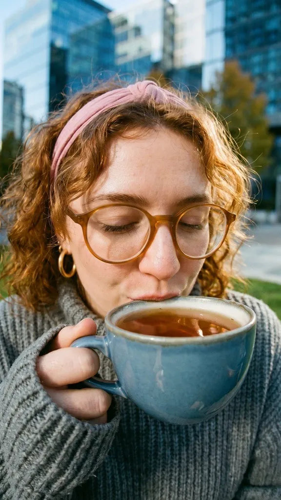 A warm cup of herbal tea